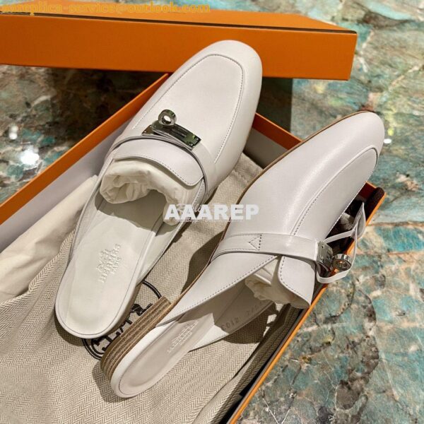 Replica Hermes OZ Mule in calfskin H221256Z 9