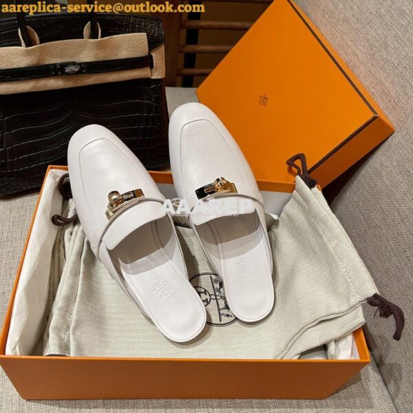 Replica Hermes OZ Mule in calfskin H221256Z 13