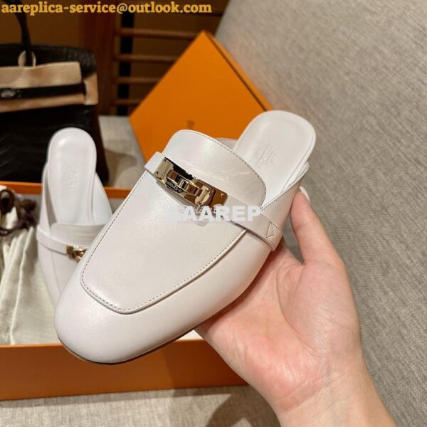 Replica Hermes OZ Mule in calfskin H221256Z 17