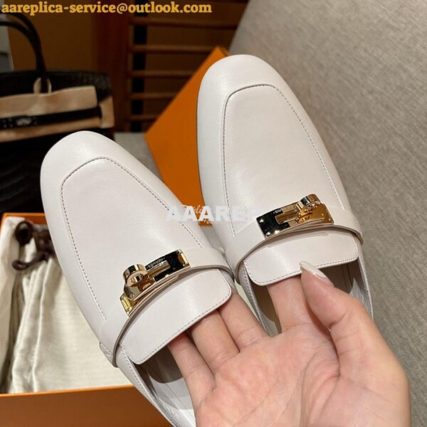 Replica Hermes OZ Mule in calfskin H221256Z 18