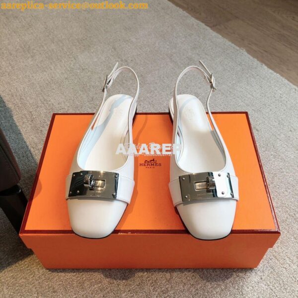 Replica Hermes Innocente Slingback in goatskin H241157Z 3