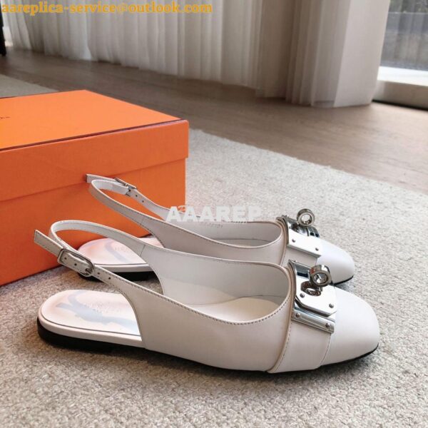 Replica Hermes Innocente Slingback in goatskin H241157Z 5