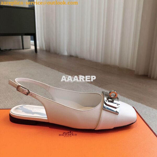 Replica Hermes Innocente Slingback in goatskin H241157Z 6