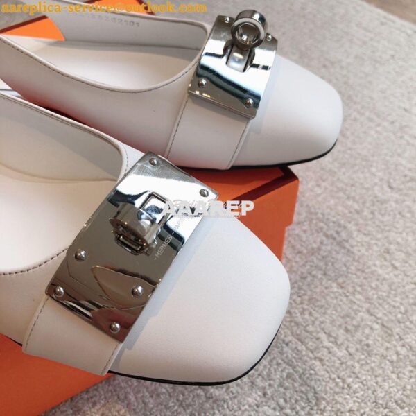 Replica Hermes Innocente Slingback in goatskin H241157Z 7