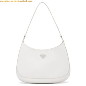 Replica Prada Cleo Small Bag In White Brushed Leather