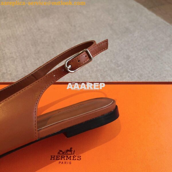 Replica Hermes Innocente Slingback in goatskin H241157Z 15