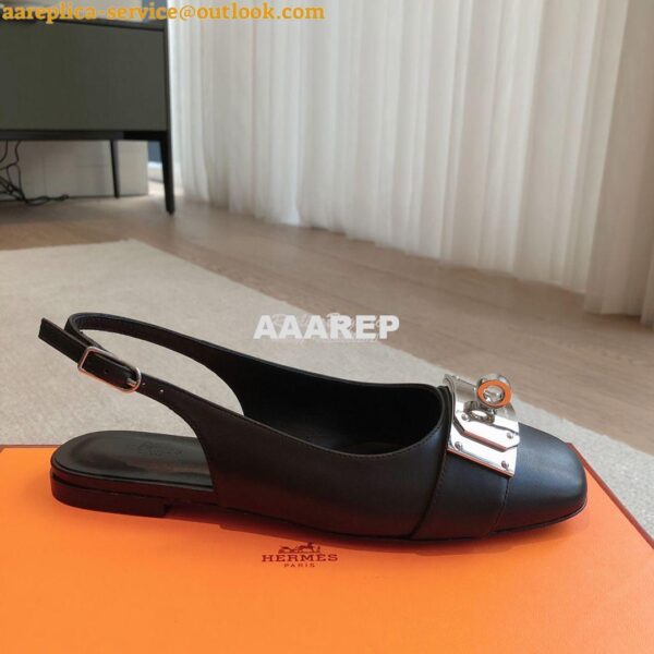 Replica Hermes Innocente Slingback in goatskin H241157Z 20