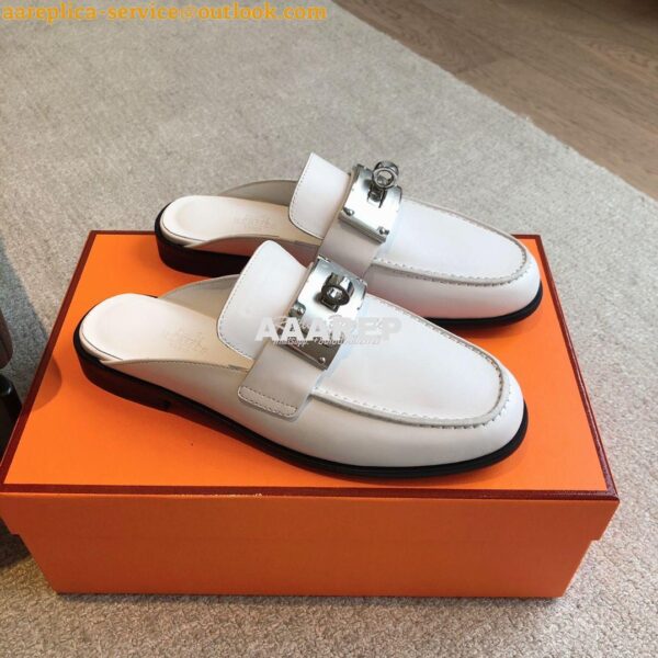 Replica Hermes Iota Mule in calfskin H241159Z 6