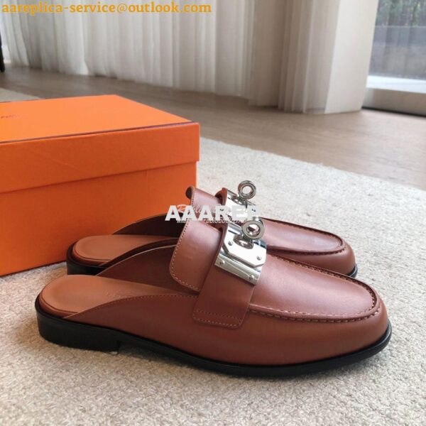 Replica Hermes Iota Mule in calfskin H241159Z 17