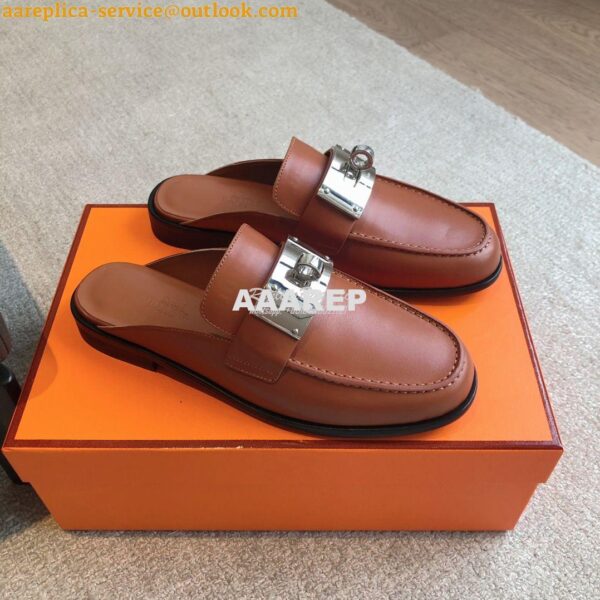 Replica Hermes Iota Mule in calfskin H241159Z 18