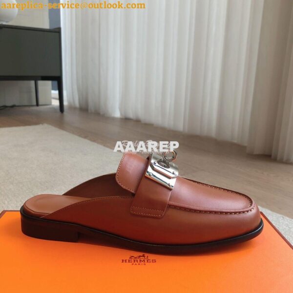 Replica Hermes Iota Mule in calfskin H241159Z 19