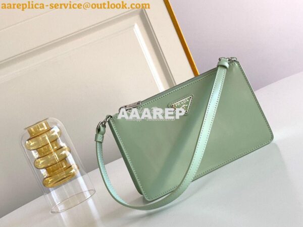 Replica Prada Brushed Leather Mini-bag 1BC155 Aqua 3