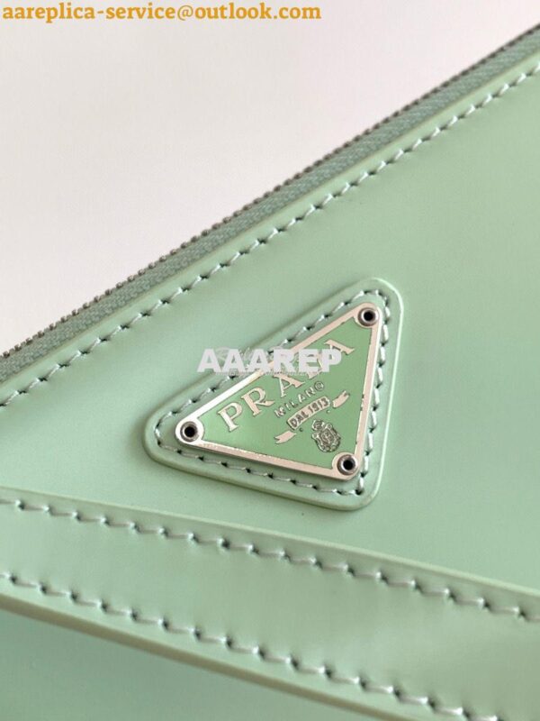 Replica Prada Brushed Leather Mini-bag 1BC155 Aqua 6