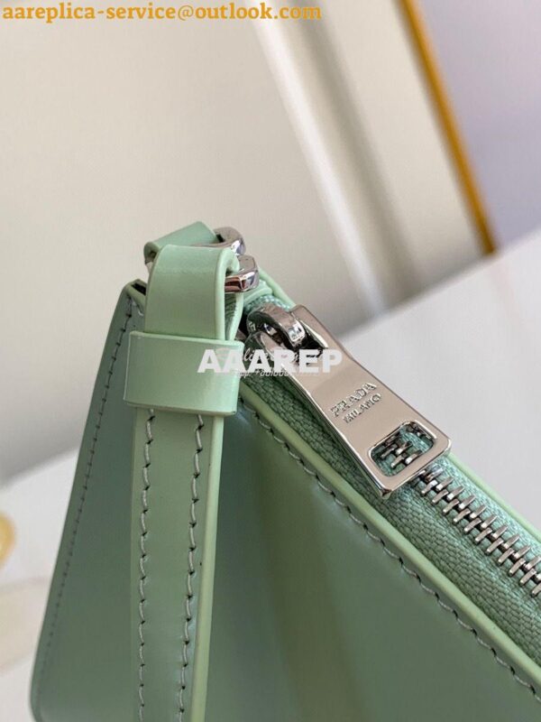 Replica Prada Brushed Leather Mini-bag 1BC155 Aqua 7