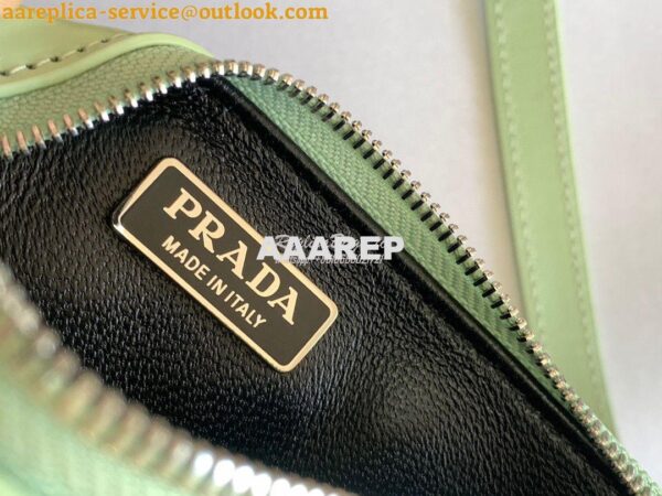 Replica Prada Brushed Leather Mini-bag 1BC155 Aqua 9
