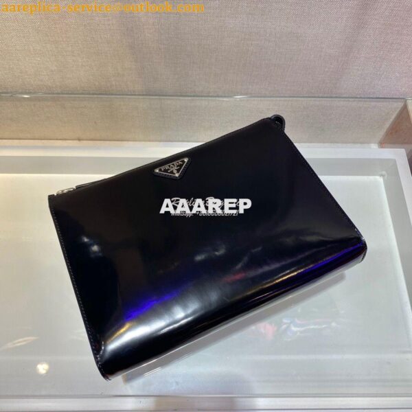 Replica Prada Brushed Leather Pouch 2VF030 4