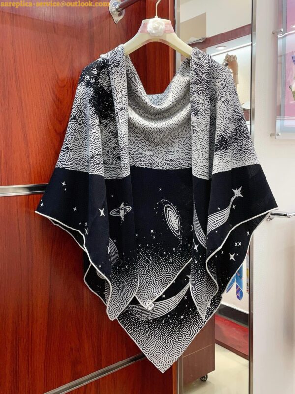 Replica Hermes Black Clair de Lune Shawl 140 8