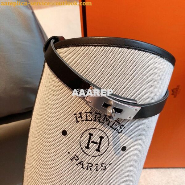 Replica Hermes Jumping Boot in Box calfskin and Printed H canvas H2310 8