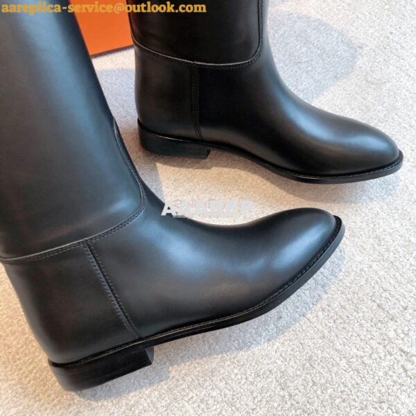 Replica Hermes Jumping Boot in Box calfskin H042138Z Black 10