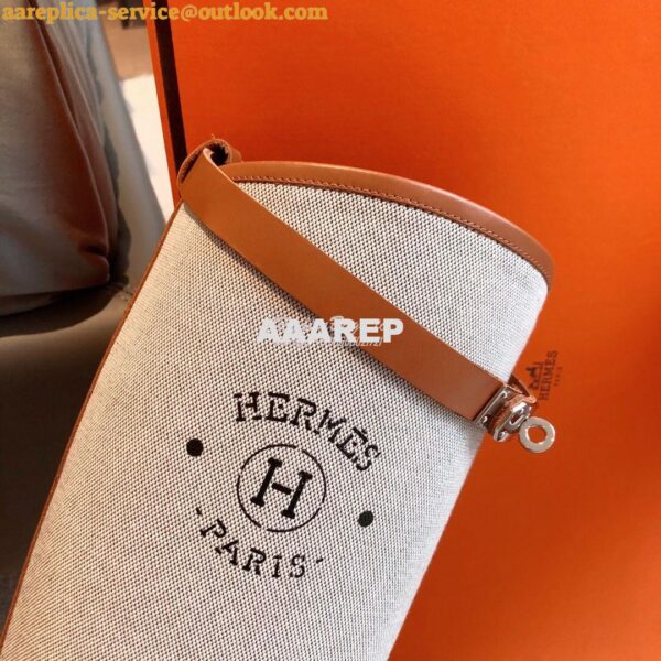 Replica Hermes Jumping Boot in Box calfskin and Printed H canvas H2310 26