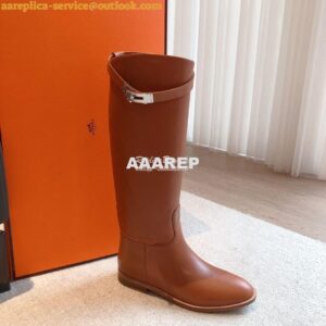 Replica Hermes Jumping Boot in Box calfskin H042138Z Brown