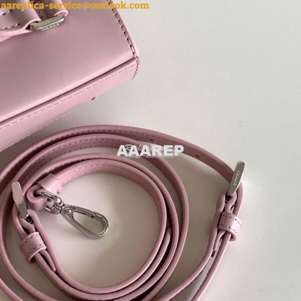Replica Prada Brushed Leather Tote Bag 1BA330 1BA331 Alabaster Pink 14