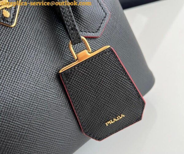 Replica Prada Double Mini Bag In Black Saffiano Leather 12