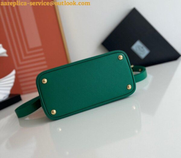 Replica Prada Double Mini Bag In Green Saffiano Leather 6