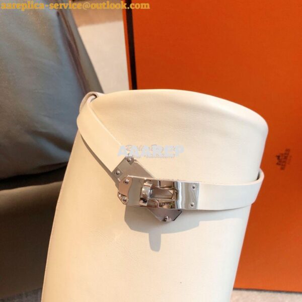 Replica Hermes Jumping Boot in Box calfskin H042138Z White 8