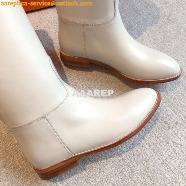 Replica Hermes Jumping Boot in Box calfskin H042138Z White 9