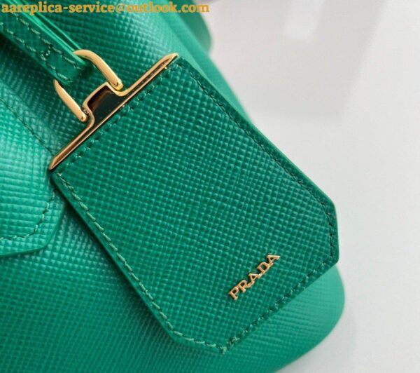 Replica Prada Double Mini Bag In Green Saffiano Leather 8