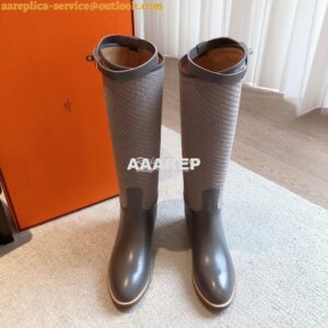 Replica Hermes Jumping Boot in calfskin with "H en Biais" motif H21212