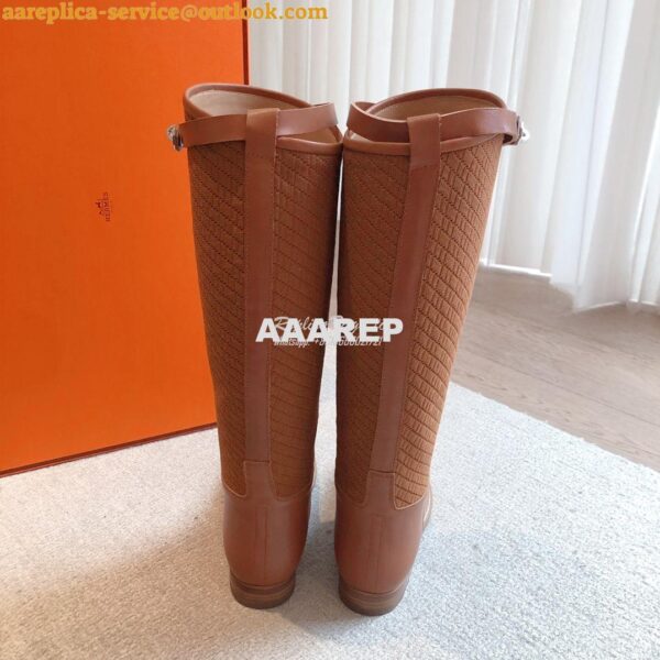 Replica Hermes Jumping Boot in calfskin with "H en Biais" motif H21212 12