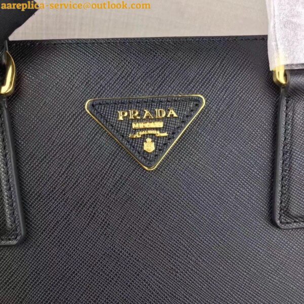 Replica Prada Galleria Large Bag In Black Saffiano Leather 6