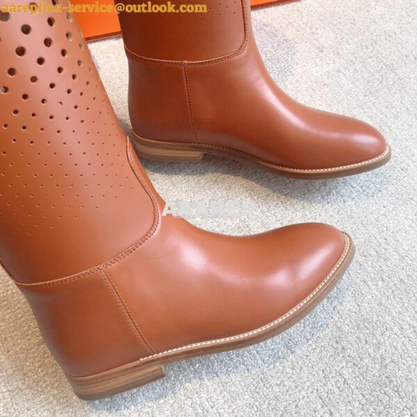 Replica Hermes Jumping Boot in perforated Heritage calfskin H231241Z B 11