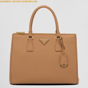 Replica Prada Galleria Large Bag In Brown Saffiano Leather