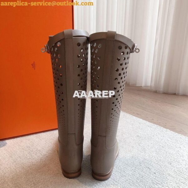 Replica Hermes Jumping Boot in perforated Heritage calfskin H231241Z E 9