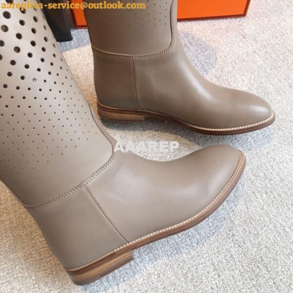 Replica Hermes Jumping Boot in perforated Heritage calfskin H231241Z E 11