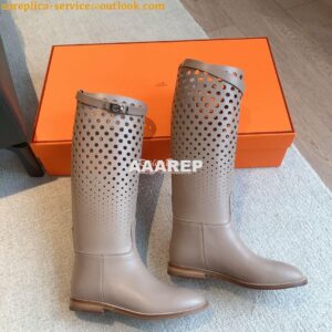 Replica Hermes Jumping Boot in perforated Heritage calfskin H231241Z L 2