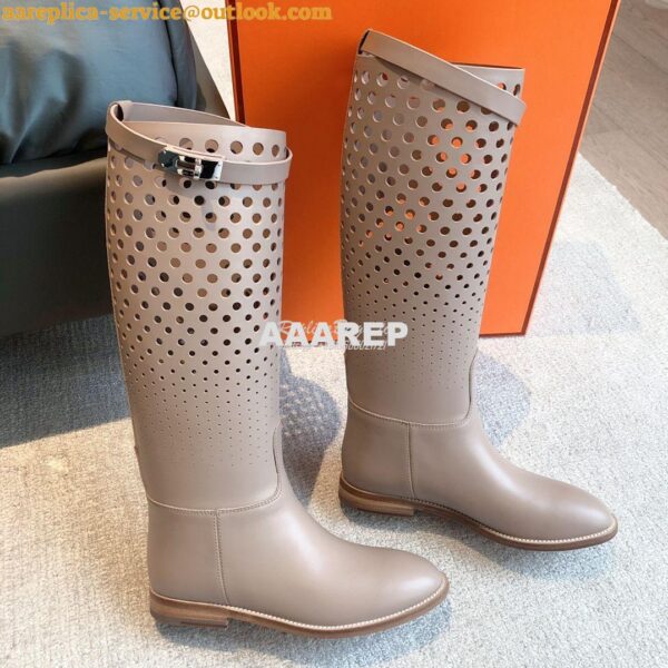 Replica Hermes Jumping Boot in perforated Heritage calfskin H231241Z L 6