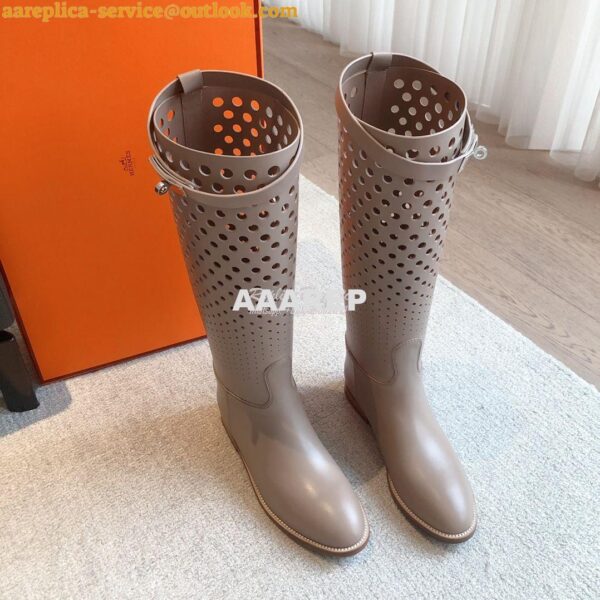 Replica Hermes Jumping Boot in perforated Heritage calfskin H231241Z L 8