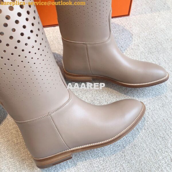 Replica Hermes Jumping Boot in perforated Heritage calfskin H231241Z L 11