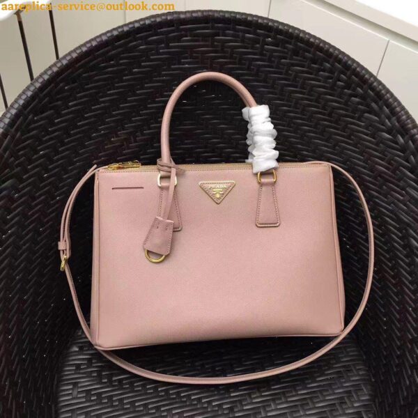 Replica Prada Galleria Large Bag In Pink Saffiano Leather 3