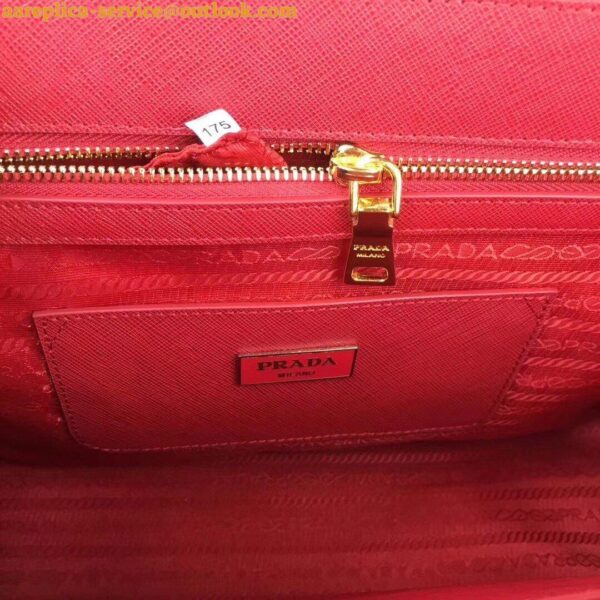 Replica Prada Galleria Large Bag In Red Saffiano Leather 7