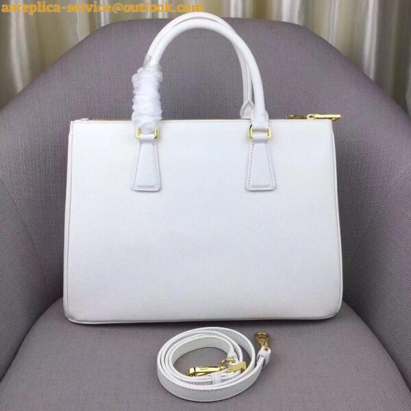 Replica Prada Galleria Large Bag In White Saffiano Leather 6