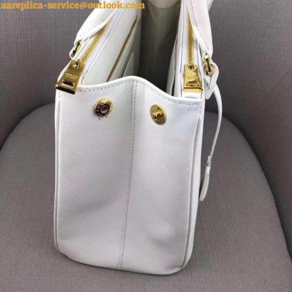 Replica Prada Galleria Large Bag In White Saffiano Leather 7