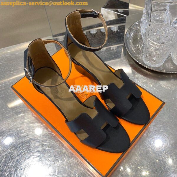 Replica Hermes Legend Sandal H172196 Black 5