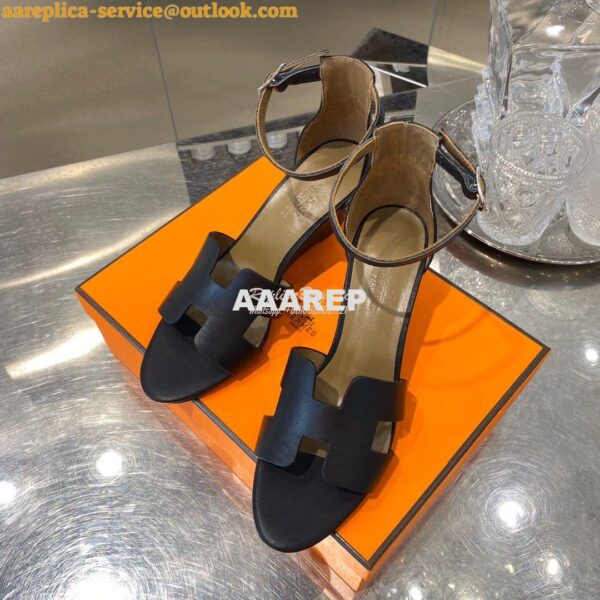 Replica Hermes Legend Sandal H172196 Black 6