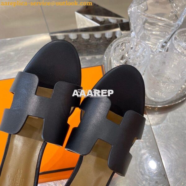 Replica Hermes Legend Sandal H172196 Black 9