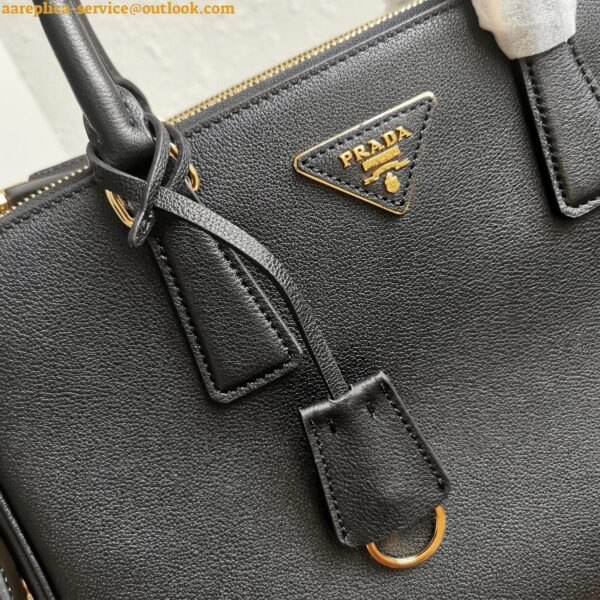 Replica Prada Galleria Large Tote Bag in Black Calfskin 13